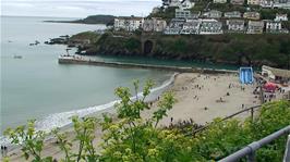 Looe beach and harbour from East Cliff road
