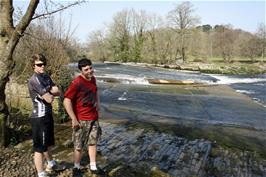 Ash and Lawrence at Totnes weir - new photo for 2024