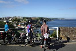 Mevagissey Bay from Polkirt Hill, 14.3 miles into the ride