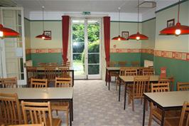 The dining room at Salisbury Youth Hostel