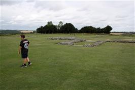 The foundations of Old Sarum Cathedral, Salisbury