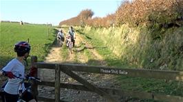John is not too impressed with the rough bridleway "short-cut" to Exford