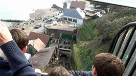 Climbing to Lynton on the Lynton and Lynmouth Cliff Railway