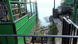 Looking down the Lynton and Lynmouth Cliff Railway, from Lynton station