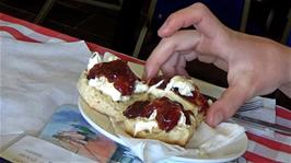 Will's delicious scones at the Old Station House Inn, Blackmoor Gate
