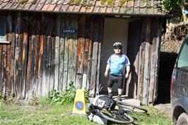 John had to use the Ladies toilets today at Selworthy, as the Men's toilets were closed
