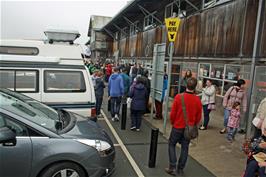 Big queues outside Rick Stein's fish and chips restaurant