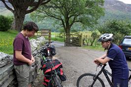 Lawrence and Dillan at Buttermere YH