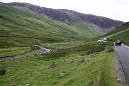 The start of the climb to Honister Pass