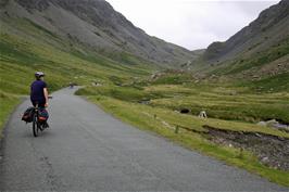 Dillan, George and Will on the 250m climb to Honister Pass (2x Dartmeet hill)