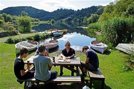 Coffee at Faeryland boat hire on the banks of Grasmere lake