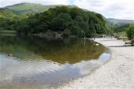 The beach at the southern end of Grasmere