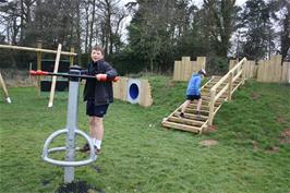 George and Dillan in the new Avonwick Play Park