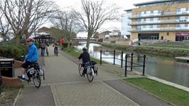 Joining the Taunton and Bridgwater Canal near Morrisons, Taunton, 0.5 miles into the ride