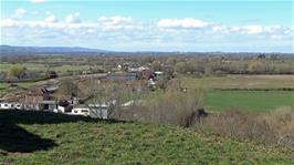 View north-west from Burrow Mump towards Westonzoyland, 13.3 miles into the ride