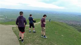 Fabulous views from the top of Glastonbury Tor, 4.5 miles into the ride