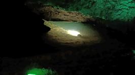 Inside Wookey Hole Caves, 15.4 miles into the ride