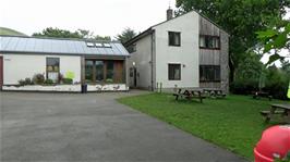 Our room at Malham Youth Hostel was in The Fold, the annexe building on the right of this picture