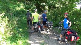 The start of the Cleveland Way near Rievaulx Bridge, 15.2 miles into the ride