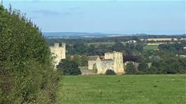 Helmsley Castle, from the Cleveland Way track, 16.9 miles into the ride