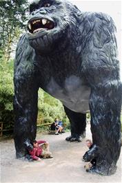 Lawrence and John in the clutches of King Kong at Wookey Hole