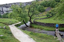 George approaches Malham Cove