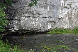 The Malham Beck emerging from the cave system behind Malham Cove