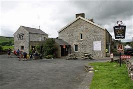 Leaving the café at Horton-in-Ribblesdale