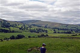 View towards Hawes in Wensleydale from the lunch stop