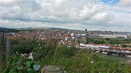 View to Whitby from St Mary's Church near Whitby Youth Hostel