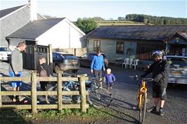 Leaving the Community Café, Holne after lunch