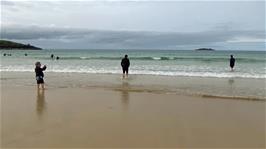 John captures the moment when the sea at Harlyn Bay became irresistible despite the cold water