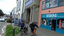 Leaving the Wharfside Shopping Centre, Penzance, where we have just enjoyed a Costa visit