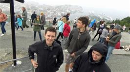 Jude, Will and Dillan at Mount Fløyen, Bergen