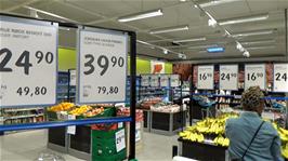 Inside the REMA 1000 supermarket at Sogndal