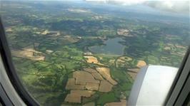 Approaching Gatwick airport - this is Bough Beach reservoir, Kent
