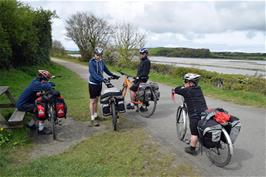 Starting out along the Camel Trail from Wadebridge, 14.5 miles into the ride