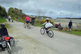 Approaching Padstow on the very busy Camel Trail