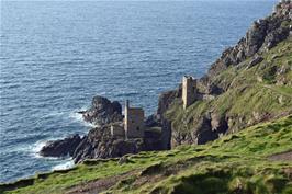 The Crown mines, Botallack, from where shafts were dug under the sea