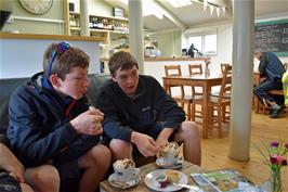 Expensive luxury mochas at the Apple Tree café, Trevescan, near Land's End