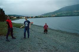 Evening fun by Voss Lake, at Voss Youth Hostel