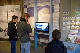 Video presentation in the glacier exhibition