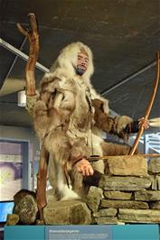 A stone Age hunter in the glacier exhibition