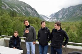 George, Will, Jude and Dillan at the Glacier Centre