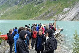Waiting for the boat to the glacier