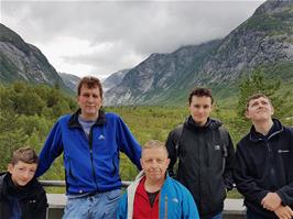 George, Michael, John, Jude and Dillan at the Glacier Centre