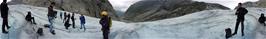 Panorama shot from the top of the glacier