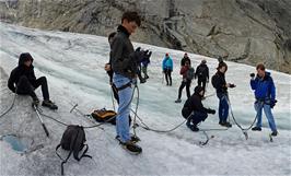 Section of the panorama shot containing our group