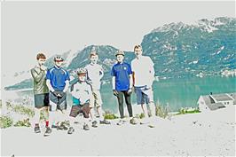 Incorrect camera settings produced this interesting group photo at Lustrafjord
