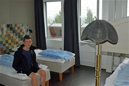 George in our room at Lillehammer youth hostel